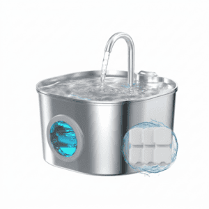 Stainless Steel Cat Water Fountain 2.2L