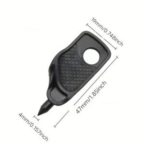 A small black screwdriver with dimensions labeled.