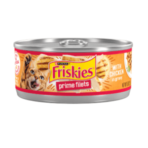 Purina Friskies Prime Filets With Chicken in Gravy Wet Cat Food 5.5 oz Can