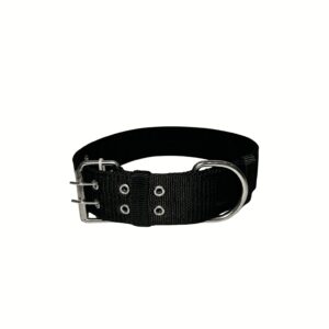 Heavy Duty Double Prong Dog Collar 2"x30" - Black