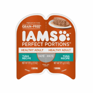IAMS Perfect Portions Healthy Adult wet cat food package in chicken flavor.