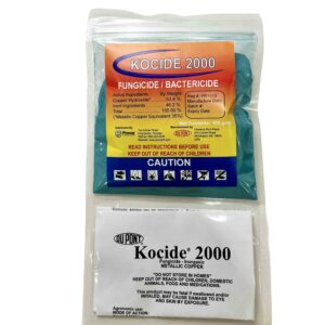 Packet of Kocide 2000 fungicide for plant disease control.