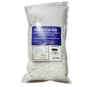 A bag of Hella Cal G6 calcium chloride pellets.
