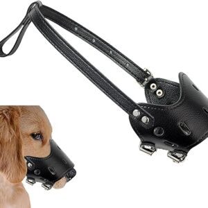 Adjustable PU Leather Dog Muzzle