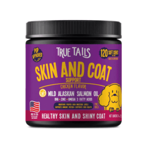 True Tails Skin & Coat Supplement Chicken Flavoured 9oz (120 chews)