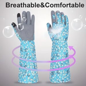 Long Garden Gloves - Blue