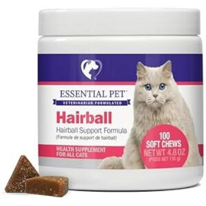 Essentail Pet Hairball Support Formula – 100 Soft Chews