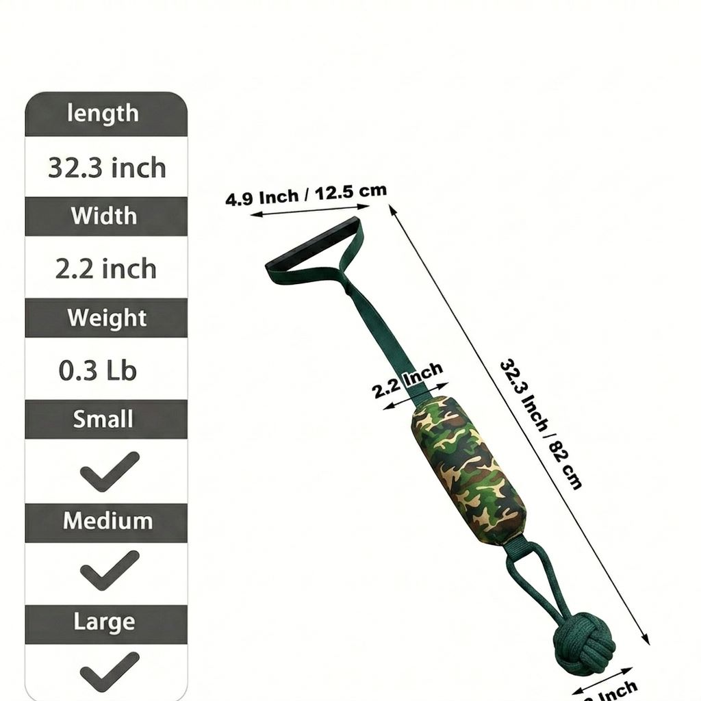 Interactive Squeaky Tug Dog Toy Dimensions
