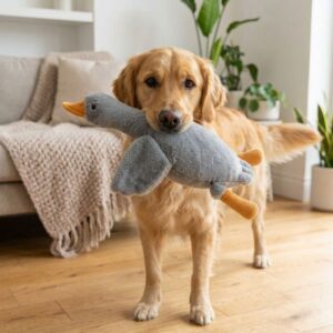 Large Plush Goose Dog Toy - No squeak