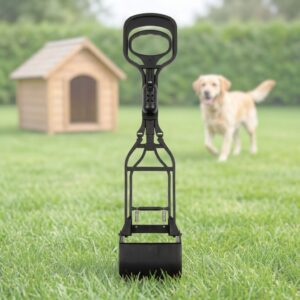 28.1" Long Handle Dog Pooper Scooper with Built-In Bag Dispenser